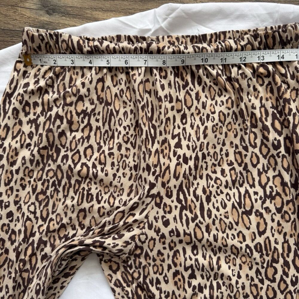 NINE WEST Cheetah print Pajamas  long-sleeve top with pants Loungewear - Picture 10 of 16
